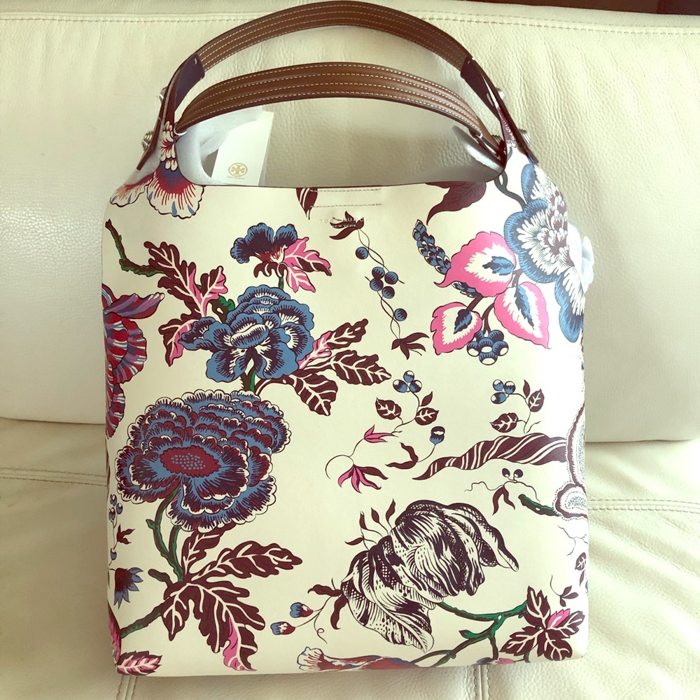 NWT Tory Burch tote floral gorgeous-steal!!!